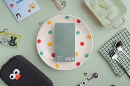 สมุดโน๊ต Ropamoda mini PVC Monthy planner สีเขียว_2